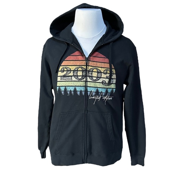 Port‎ and Company Black Full Zipp Up Hoodie 2003 Limited Edition Size: L - Picture 1 of 10